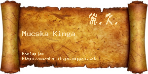 Mucska Kinga névjegykártya